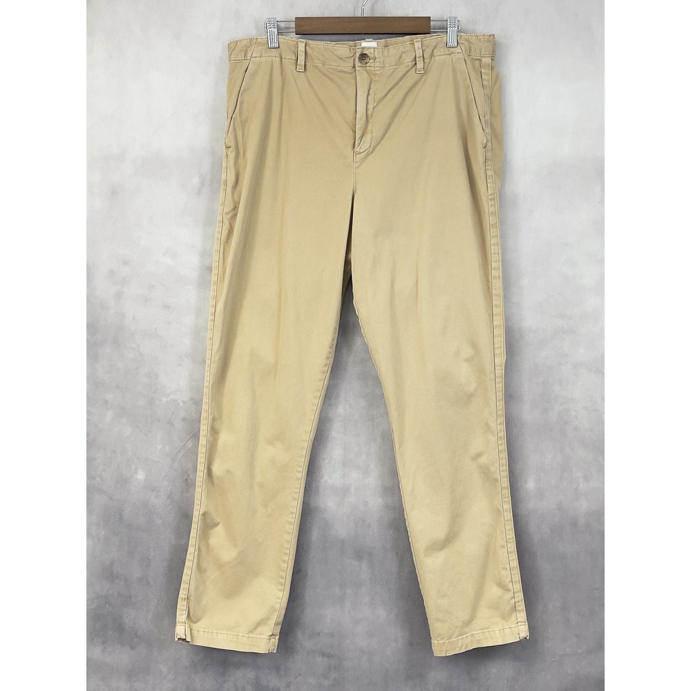 Gap Girlfriend Chino Pants Women 16 Tall Golden Khaki Stretch Preppy Academia